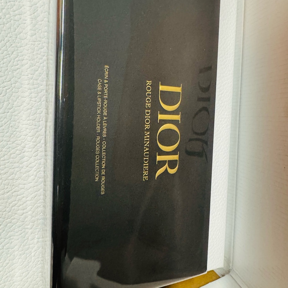 DIOR ROUGE DIOR MINAUDIERE lipstick case and crossbody clutch Black New in box - Picture 9 of 9